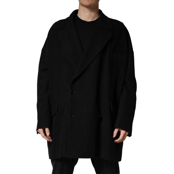 Dolce & Gabbana Black Double Breasted 2 Buttons Suit Men's Jacket